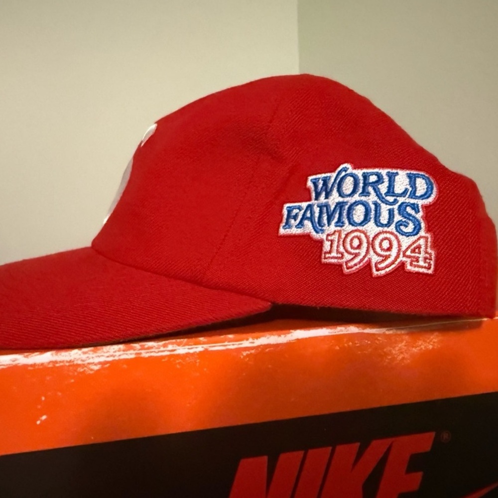Supreme World Famous S Logo 6-Panel Red - Picture 3 of 5